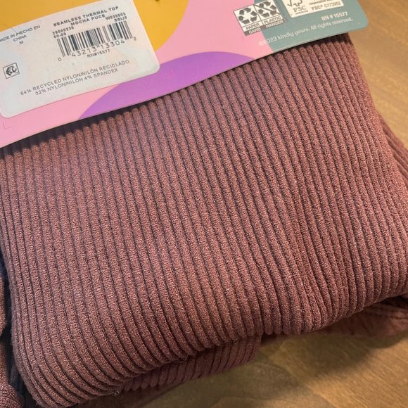 Kindly Yours Seamless Rib Scoop-Neck Thermal Top in Brown - Picture 6 of 9